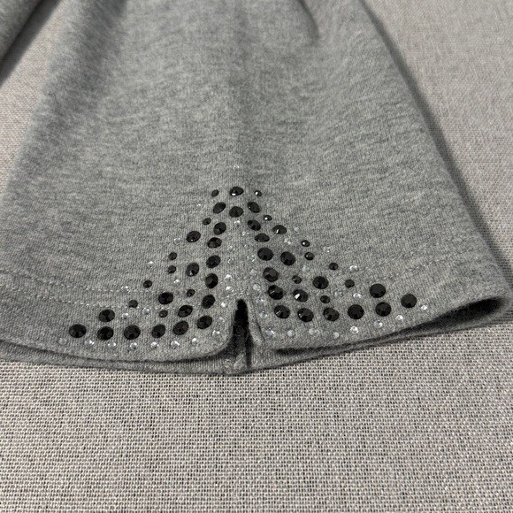 Quacker Factory Gray Embellished Women's Tunic Top SZXS. - Picture 10 of 13